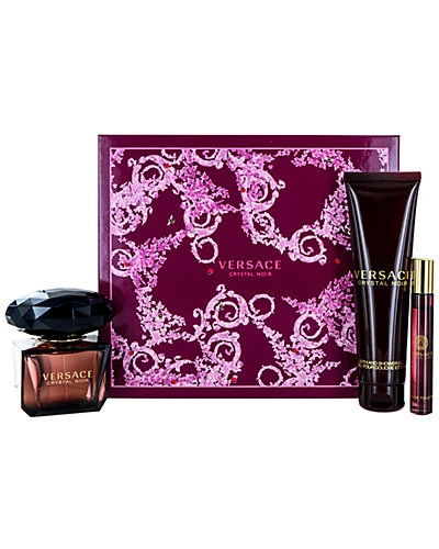 Versace Women's Crystal Noir Gift Set 3pc 3 Versace Women's Crystal Noir Gift Set 3pc