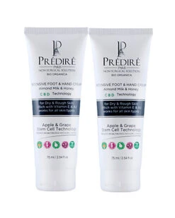 2.53oz CBD Infused Foot & Hand Cream Set Of 2 Women