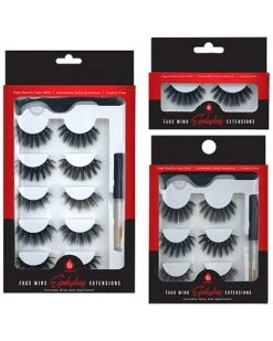 Set Of 5 Faux Mink Eyelashes Extensions Women