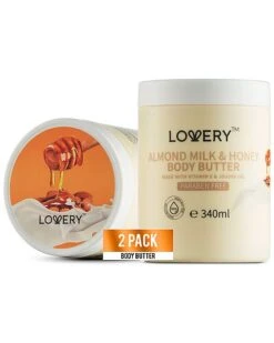Almond Milk & Honey Whipped Body Butter, 2Pack Ultra Hydrating Body Cream Women
