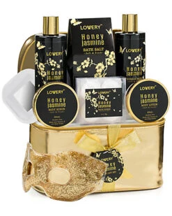 12pc Honey And Jasmine Deluxe Bath & Body Spa Set - Home Spa Kit Women